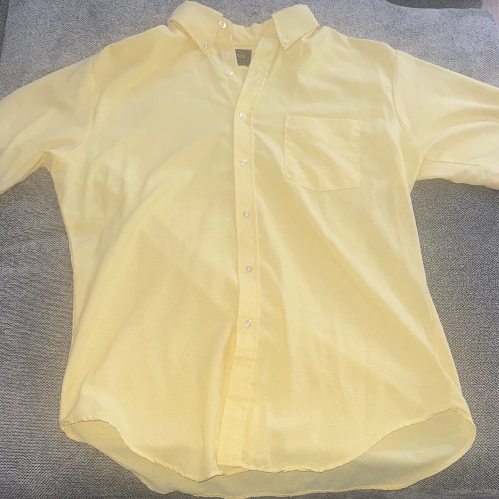 Sunny Yellow Casual Button Down Shirt